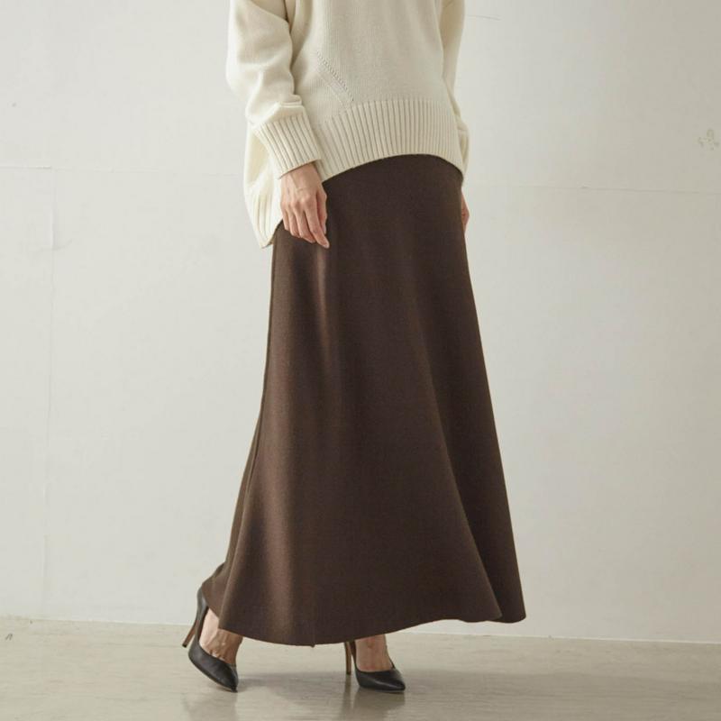 【ＳＴＹＬＥ　ＳＮＡＰ掲載】ニットフレアスカート
