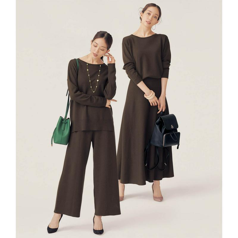 【ＳＴＹＬＥ　ＳＮＡＰ掲載】ニットフレアスカート