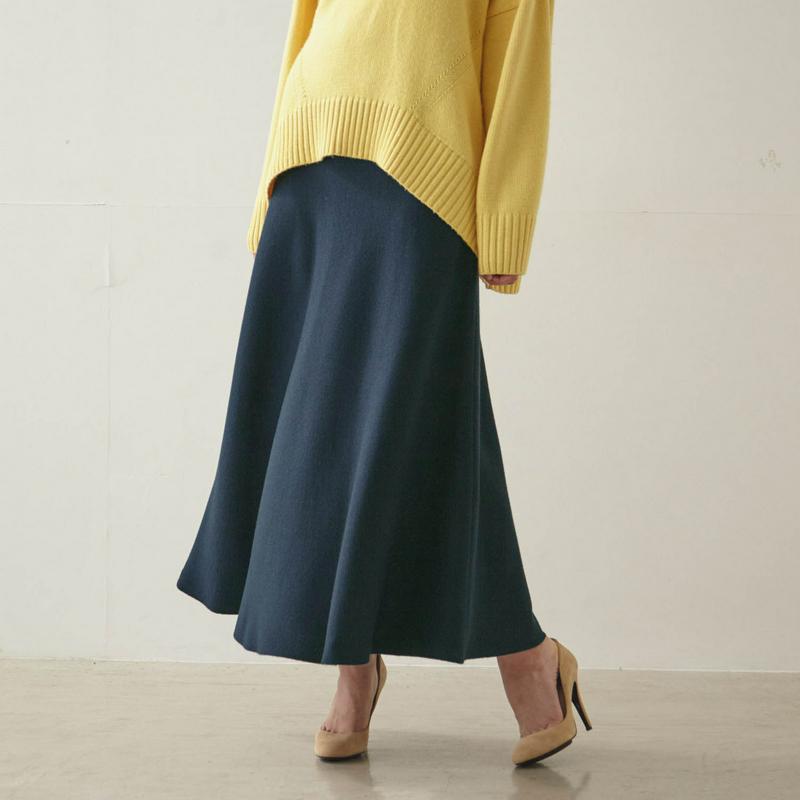 【ＳＴＹＬＥ　ＳＮＡＰ掲載】ニットフレアスカート