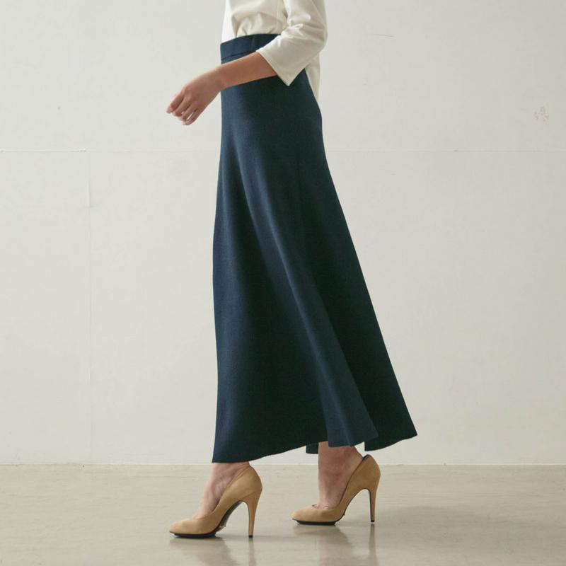 【ＳＴＹＬＥ　ＳＮＡＰ掲載】ニットフレアスカート