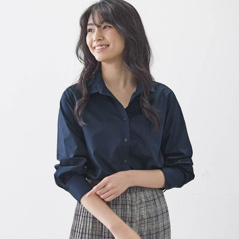 【ＳＴＹＬＥ　ＳＮＡＰ掲載】綿混素材の着まわしやすい定番シャツ