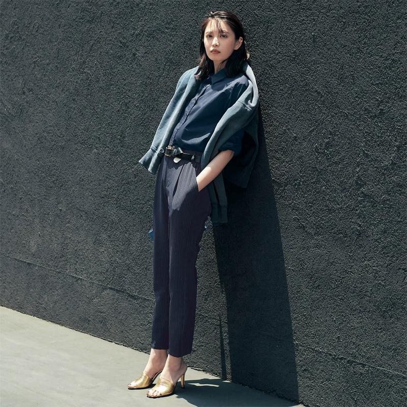 【ＳＴＹＬＥ　ＳＮＡＰ掲載】綿混素材の着まわしやすい定番シャツ