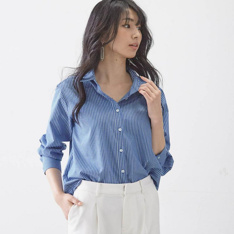 【ＳＴＹＬＥ　ＳＮＡＰ掲載】綿混素材の着まわしやすい定番シャツ