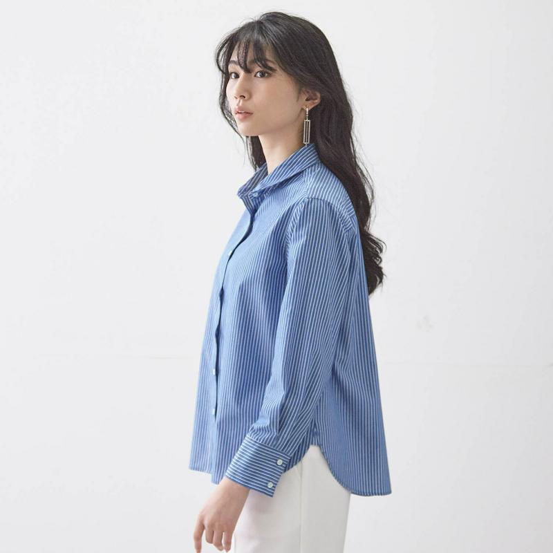 【ＳＴＹＬＥ　ＳＮＡＰ掲載】綿混素材の着まわしやすい定番シャツ