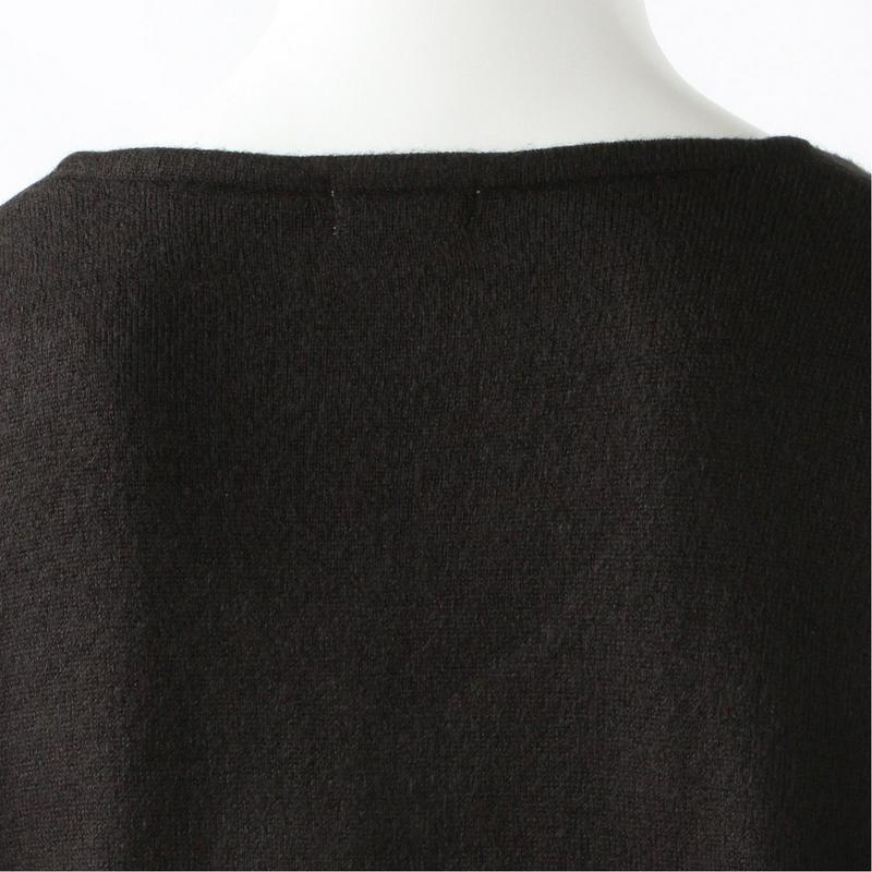 肌触りのいいカシミヤタッチＶネック膝丈ワンピース大寸【３Ｌ～４Ｌ】