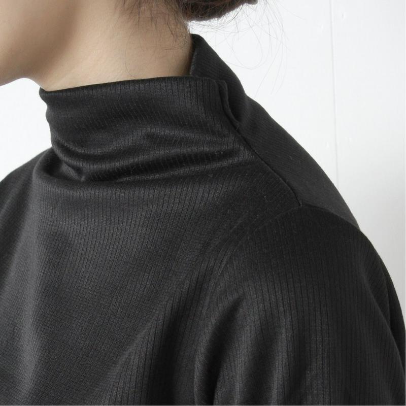 静電気抑制テープ付裏起毛リブボトルネックＴシャツ（ページワン/PAGE ONE）