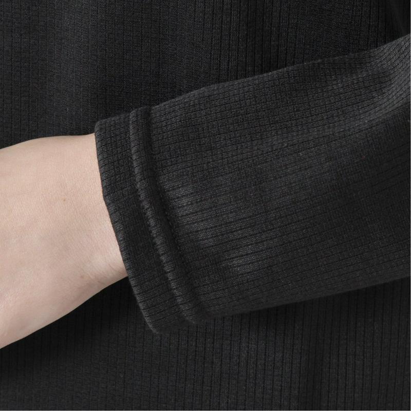 静電気抑制テープ付裏起毛リブボトルネックＴシャツ（ページワン/PAGE ONE）