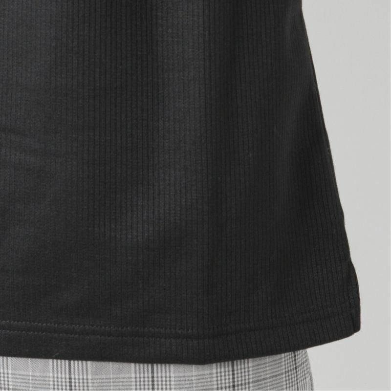 静電気抑制テープ付裏起毛リブボトルネックＴシャツ（ページワン/PAGE ONE）