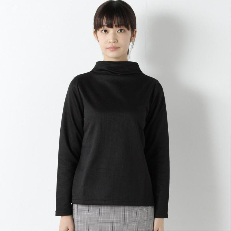 静電気抑制テープ付裏起毛リブボトルネックＴシャツ（ページワン/PAGE ONE）
