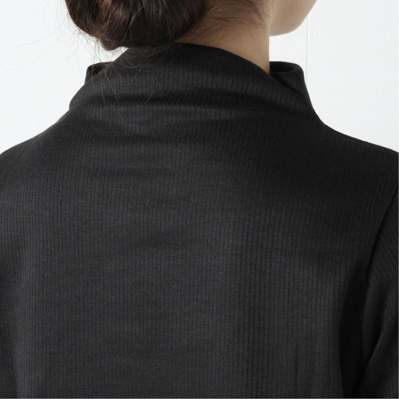 静電気抑制テープ付裏起毛リブボトルネックＴシャツ（ページワン/PAGE ONE）