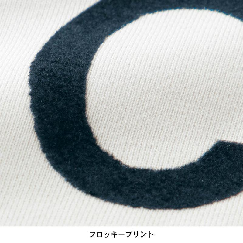 さらっとした肌触り◎フロッキープリントスウェットシャツ