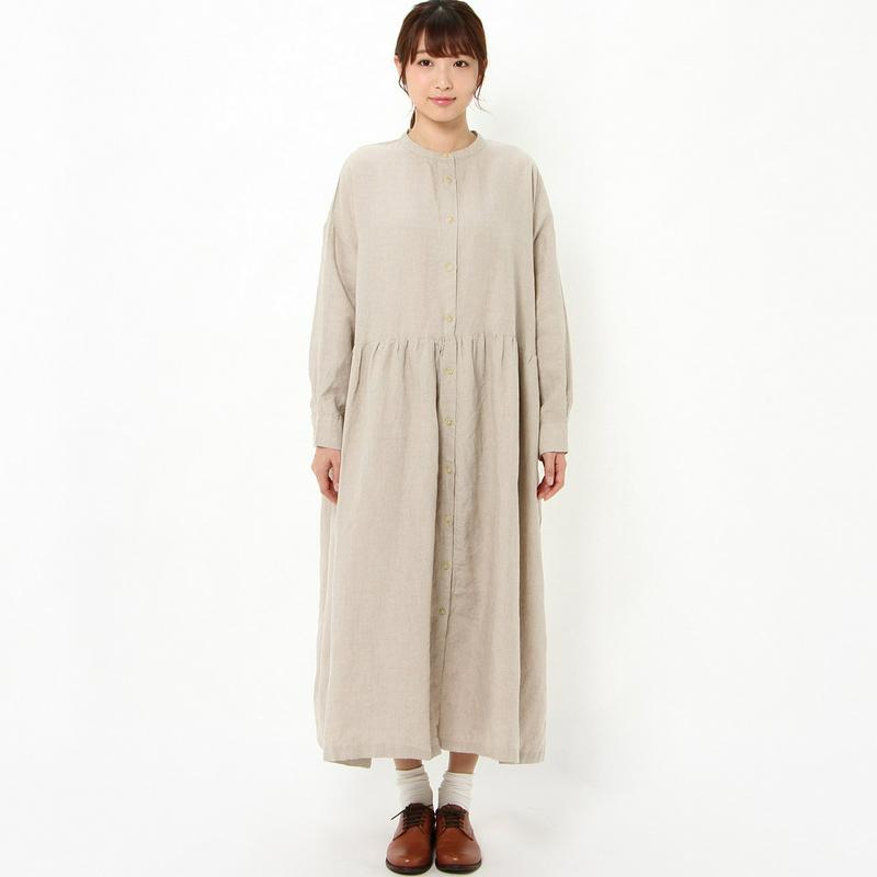 リネン１００％のよそいきワンピース