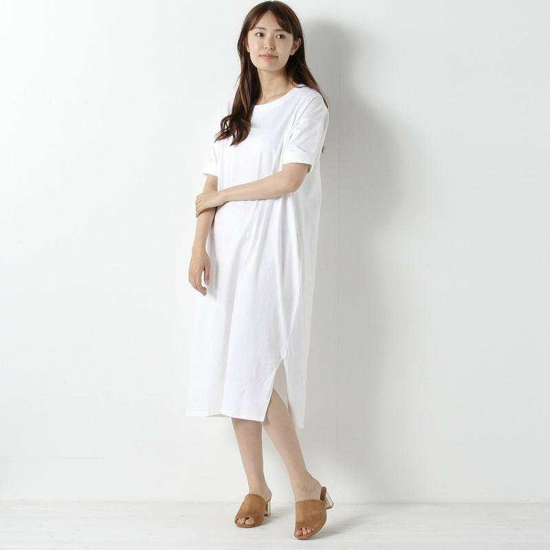【３／２５（水）で販売終了】ポケット付きロング丈Ｔシャツワンピース