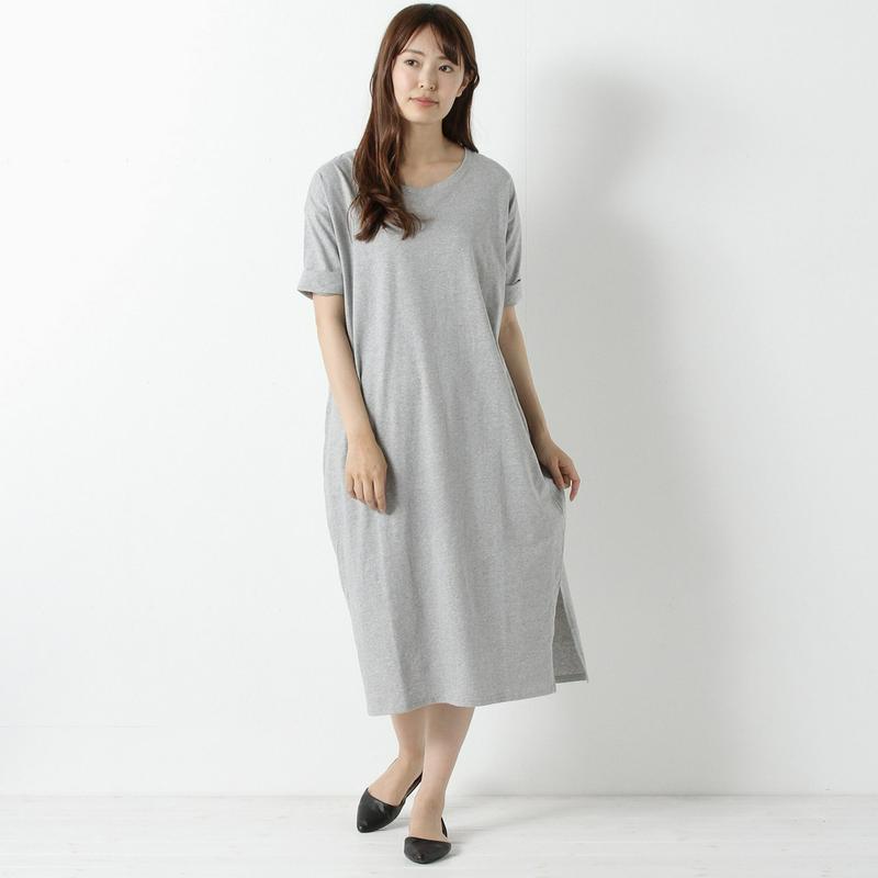 【３／２５（水）で販売終了】ポケット付きロング丈Ｔシャツワンピース