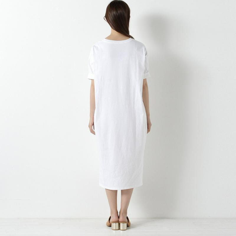 【３／２５（水）で販売終了】ポケット付きロング丈Ｔシャツワンピース