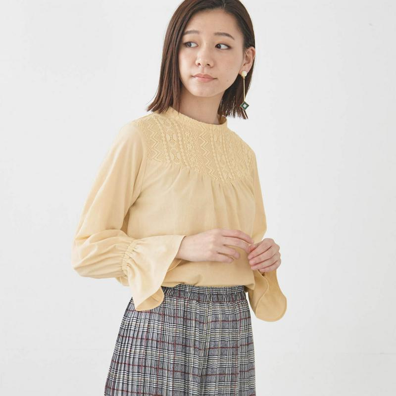レース切替えブラウス【パーソナルカラー／ＳＰＲＩＮＧ】