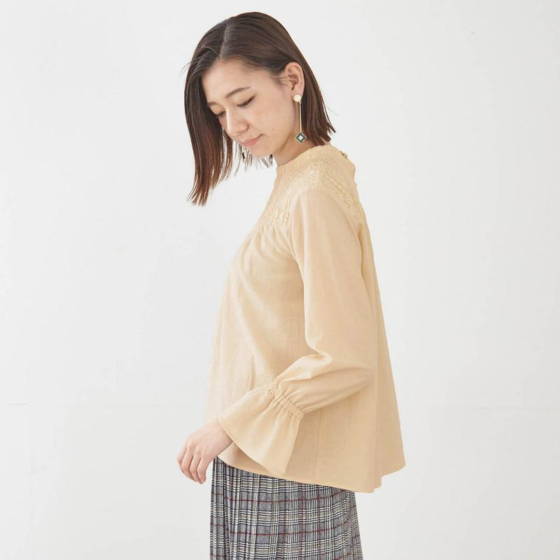 レース切替えブラウス【パーソナルカラー／ＳＰＲＩＮＧ】