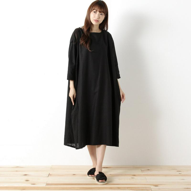 リネンコットンオックス切替ワンピース