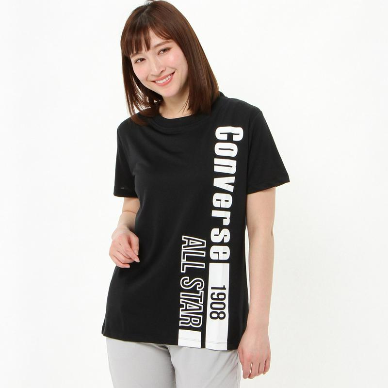 レディース　綿タッチプリント半袖Ｔシャツ【吸汗速乾・ＵＶケア】