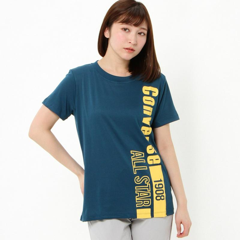 レディース　綿タッチプリント半袖Ｔシャツ【吸汗速乾・ＵＶケア】