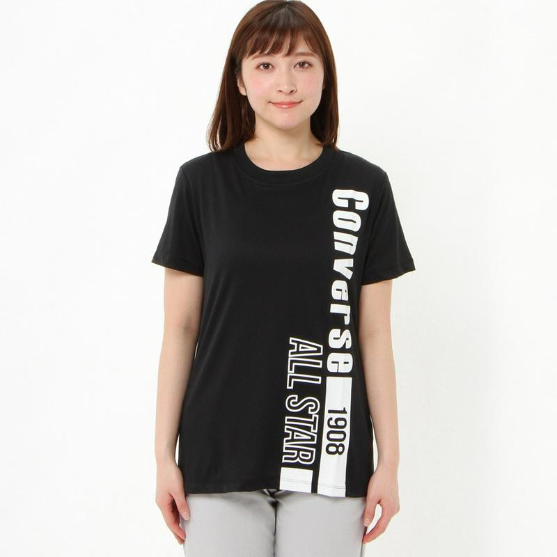 レディース　綿タッチプリント半袖Ｔシャツ【吸汗速乾・ＵＶケア】