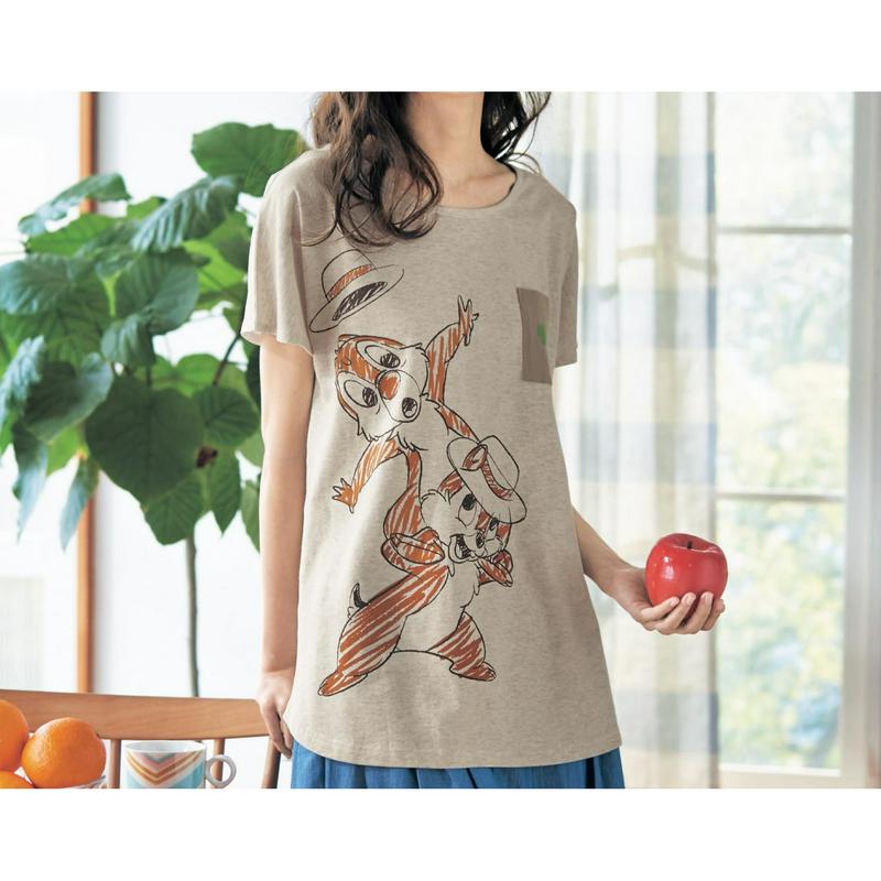 切り替えチュニックＴシャツ