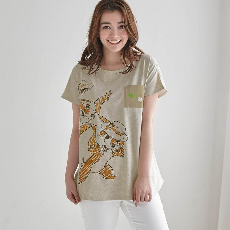 切り替えチュニックＴシャツ
