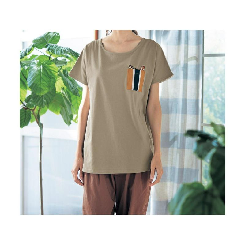 切り替えチュニックＴシャツ