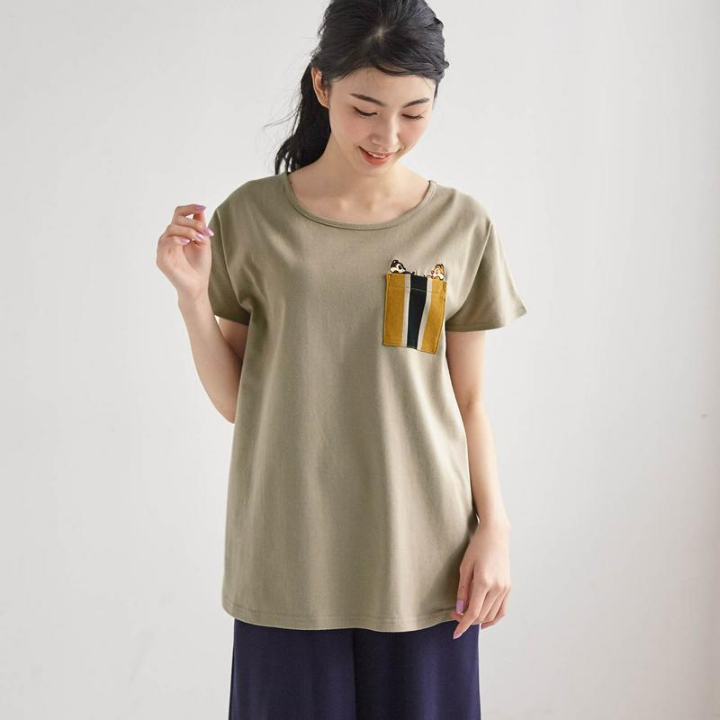切り替えチュニックＴシャツ