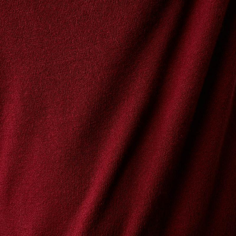 肌触りのいいカシミヤタッチＶネックロングワンピース