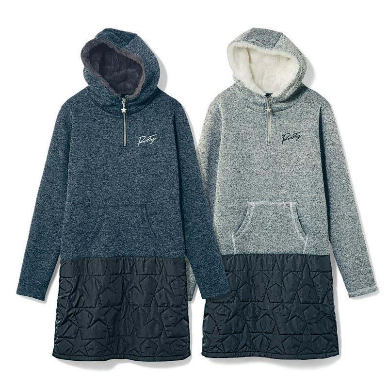あったかニットフリース切り替えチュニック