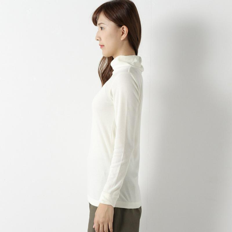 インナーにも◎ガーゼスムースツイストタートルネックＴシャツ（ページワン/PAGE ONE）