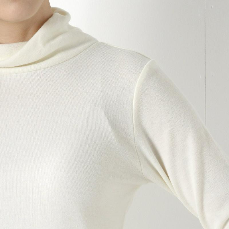 インナーにも◎ガーゼスムースツイストタートルネックＴシャツ（ページワン/PAGE ONE）