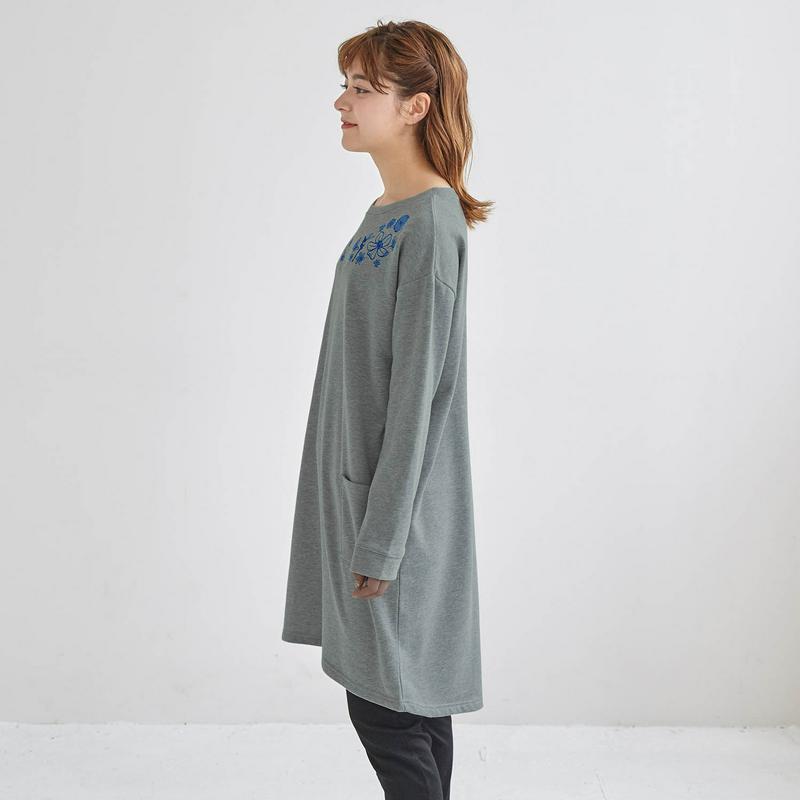 刺繍ミニ裏毛チュニック「ピーター・パン／ティンカー・ベル」