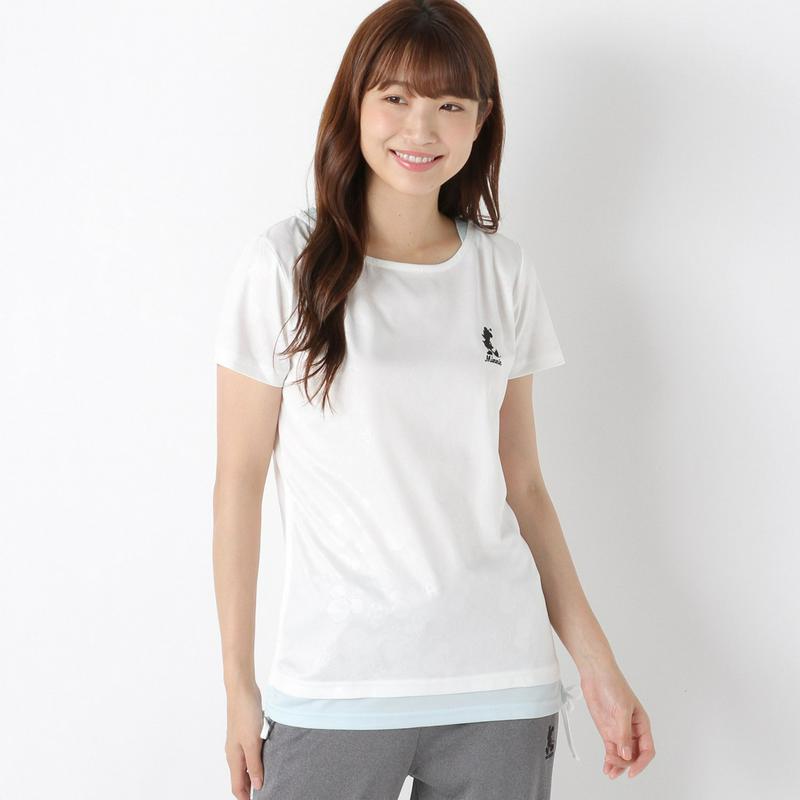 ミニーシャーリングエンボス切替フェイクレイヤードＴシャツ【Ｍ～３Ｌ】