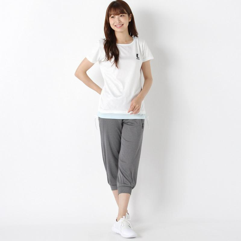ミニーシャーリングエンボス切替フェイクレイヤードＴシャツ【Ｍ～３Ｌ】