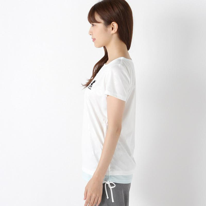 ミニーシャーリングエンボス切替フェイクレイヤードＴシャツ【Ｍ～３Ｌ】