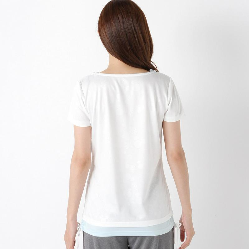 ミニーシャーリングエンボス切替フェイクレイヤードＴシャツ【Ｍ～３Ｌ】
