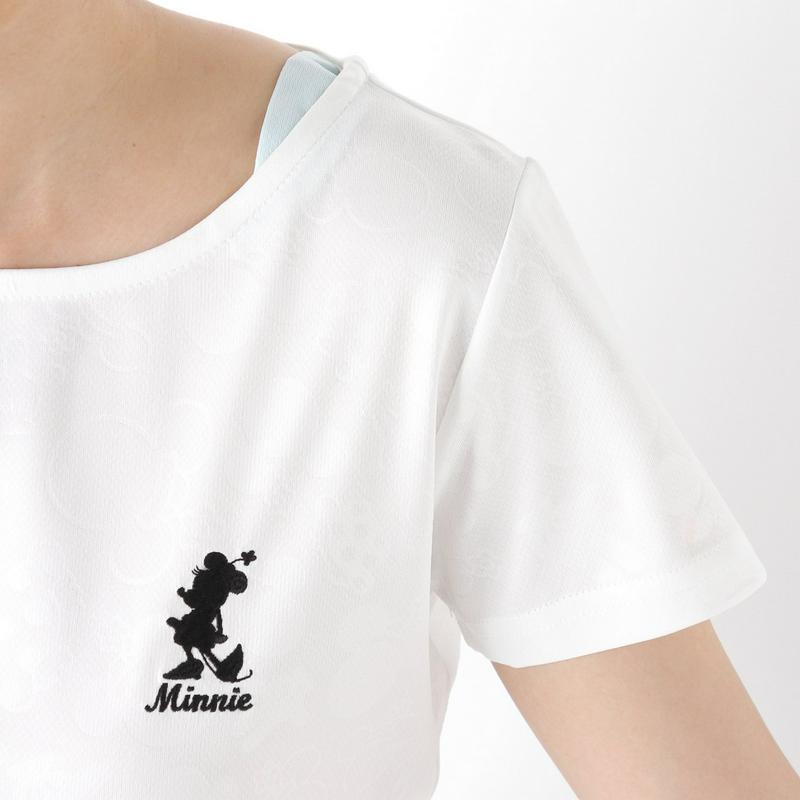 ミニーシャーリングエンボス切替フェイクレイヤードＴシャツ【Ｍ～３Ｌ】