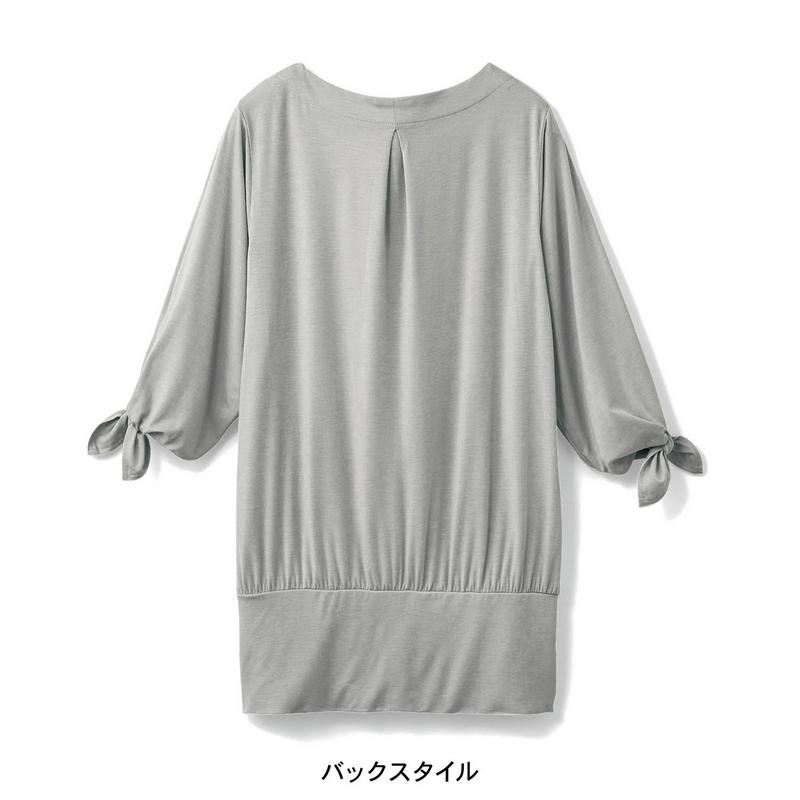 サラサラ袖リボンチュニック