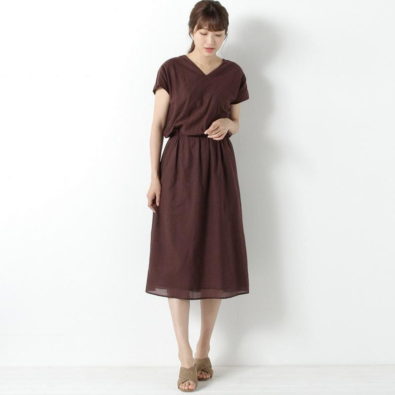 【３／２５（水）で販売終了】Ｖネックワンピース【９ＡＲ～１９ＡＢＲ】