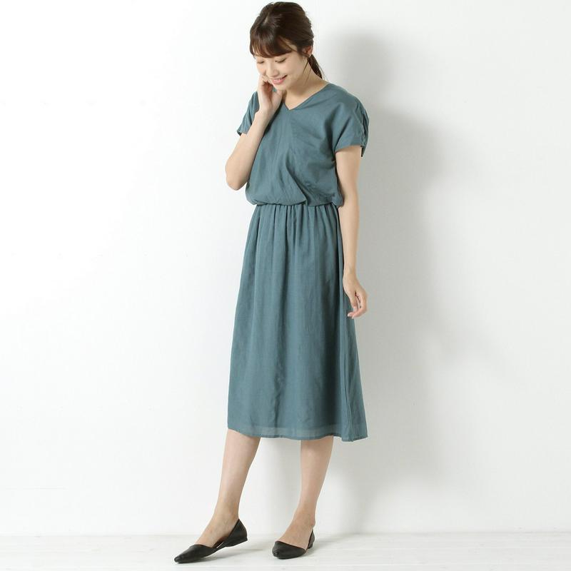 【３／２５（水）で販売終了】Ｖネックワンピース【９ＡＲ～１９ＡＢＲ】