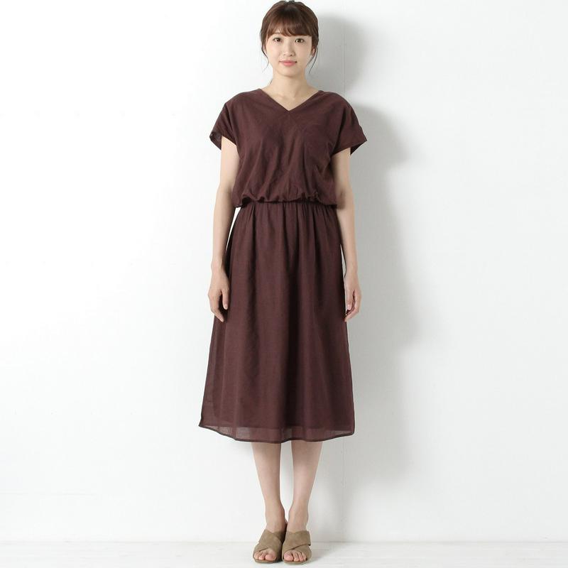 【３／２５（水）で販売終了】Ｖネックワンピース【９ＡＲ～１９ＡＢＲ】