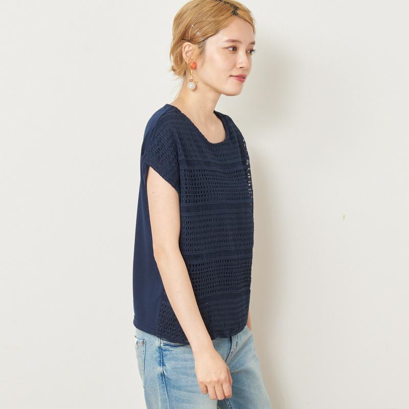ハシゴレース使いゆるＴシャツ【Ｍ～５Ｌ】