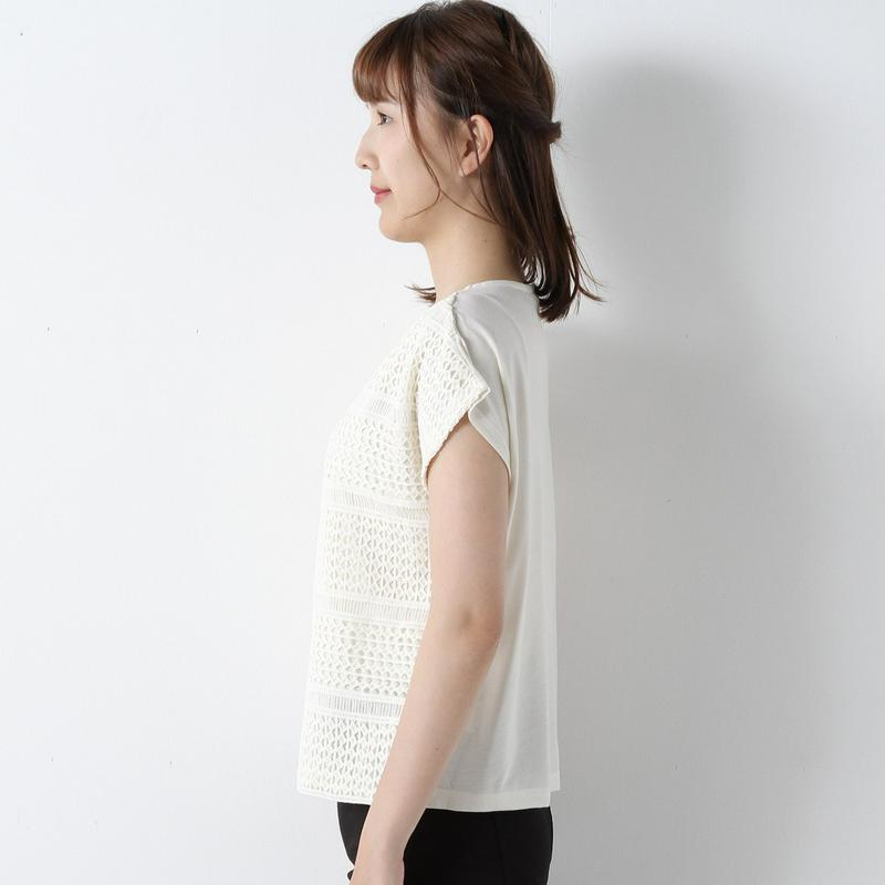 ハシゴレース使いゆるＴシャツ【Ｍ～５Ｌ】