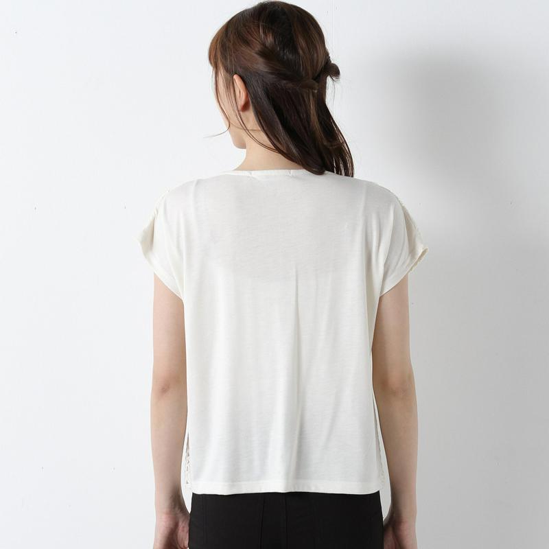 ハシゴレース使いゆるＴシャツ【Ｍ～５Ｌ】