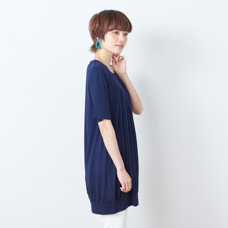 【大人気シリーズ】ロング丈胸タックチュニック【Ｍ～３Ｌ】