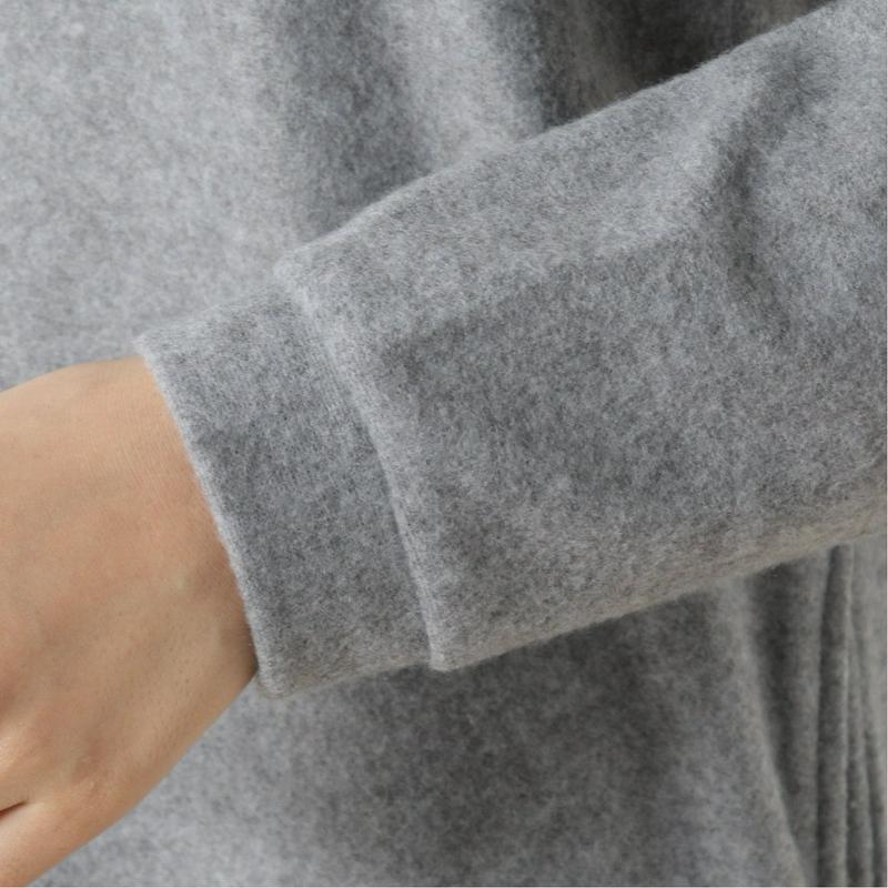 あったか起毛素材のロングワンピース