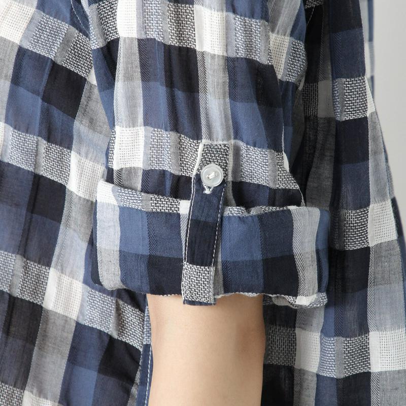 【特別価格】綿混素材のギンガムチェックシャツ【Ｍ～３Ｌ】