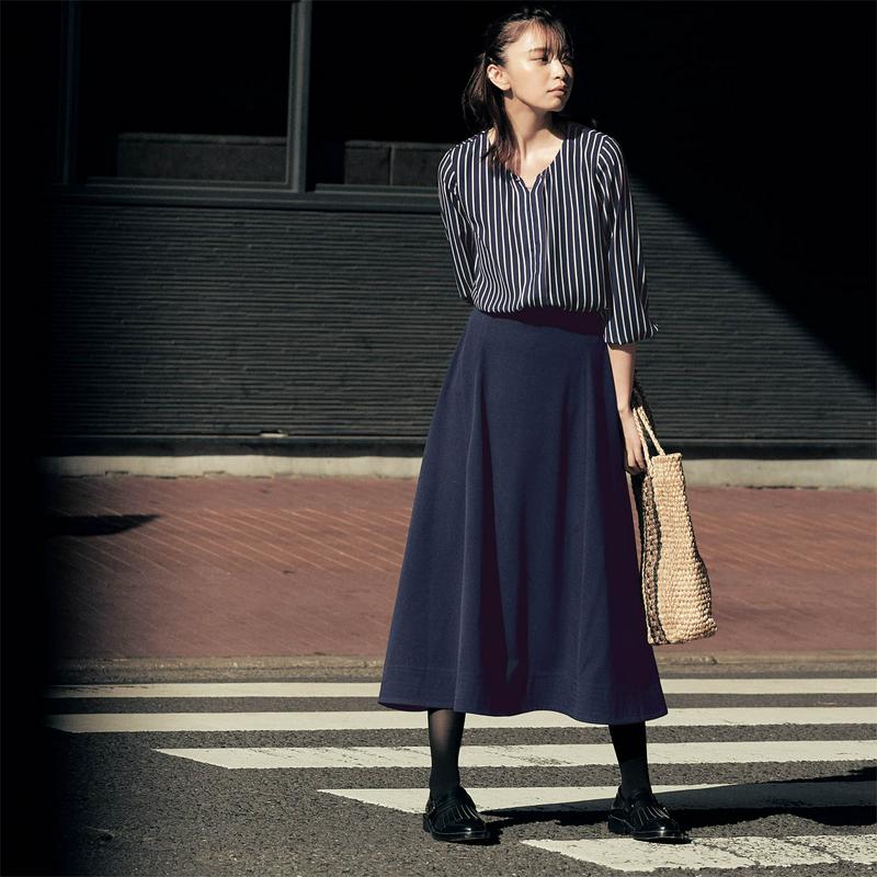 【ＳＴＹＬＥ　ＳＮＡＰコラボ】下腹ポッコリしにくいすっきりロングスカート